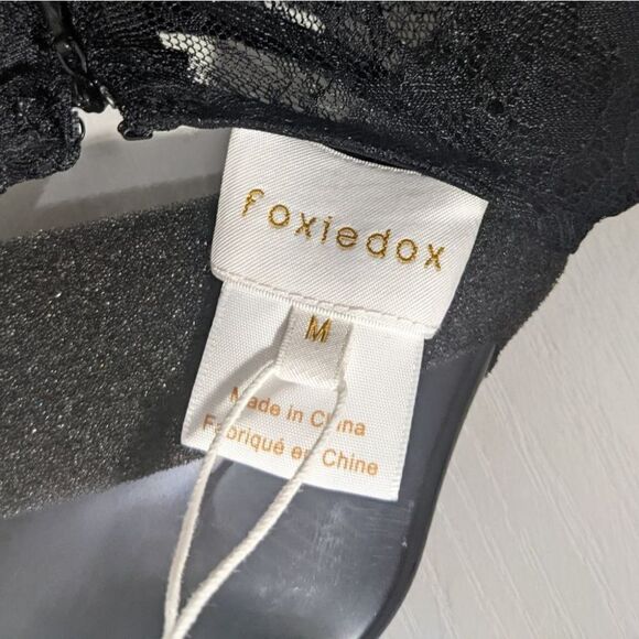 Nwt Foxiedox | Nixie Lace Wide Leg Illusion Neck Jumpsuit - Picture 7 of 15